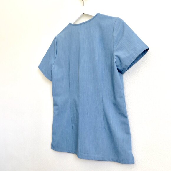 NEW! FIGS CASMA Three Pocket Scrub Top Indigo Blue Women SZ Small - Picture 5 of 7